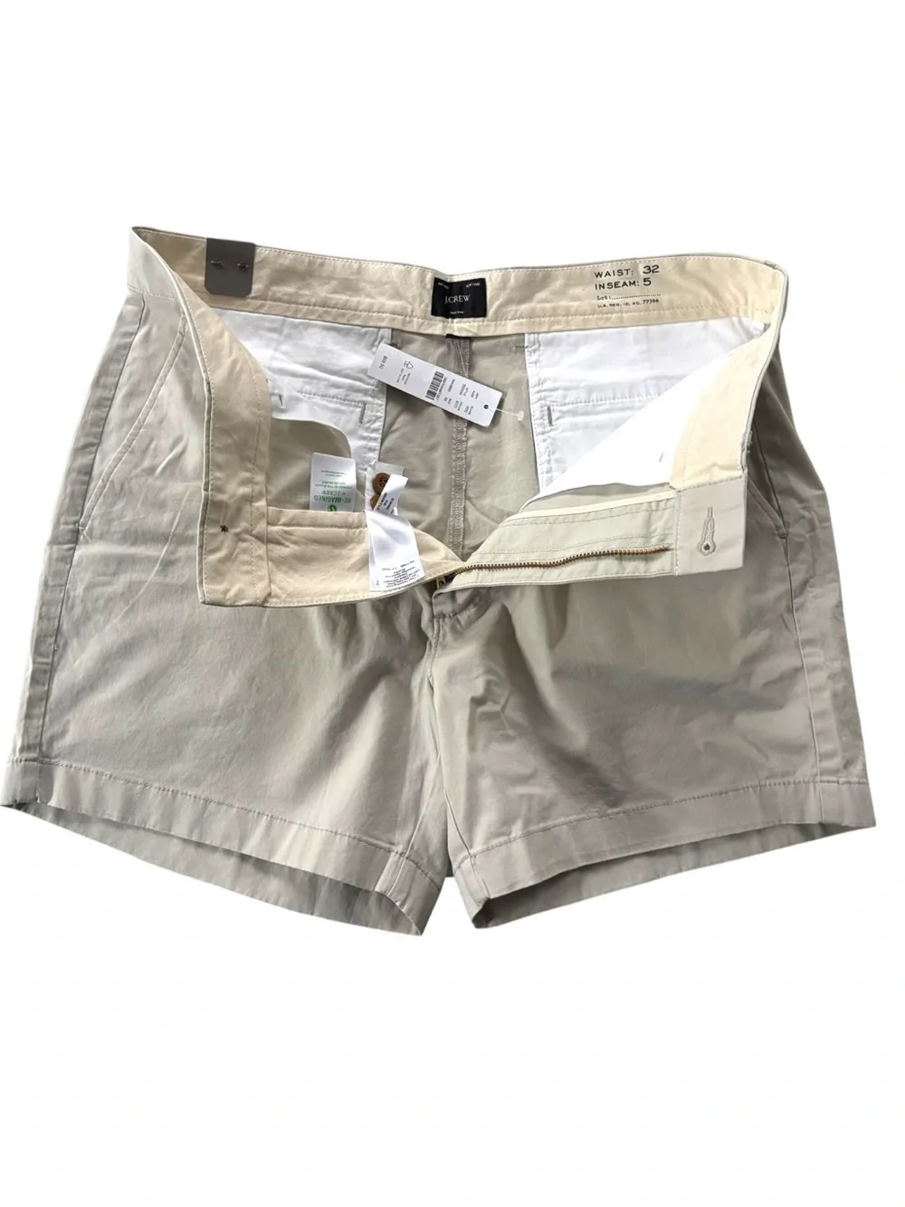 J. Crew Re-Imagined 5” stretch chino men’s shorts lot of 3 green,blue,stone| W32
